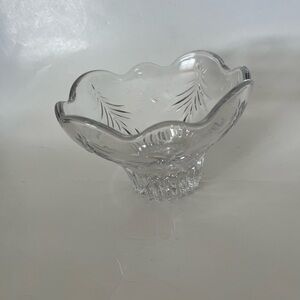 Vintage Cut Glass Crystal Bowl Candy Nut Condiment Dish